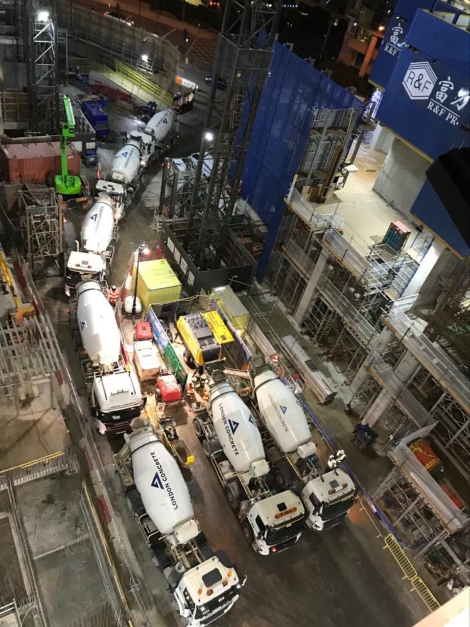 Careys Civil Engineering One Nine Elms Concrete Pour